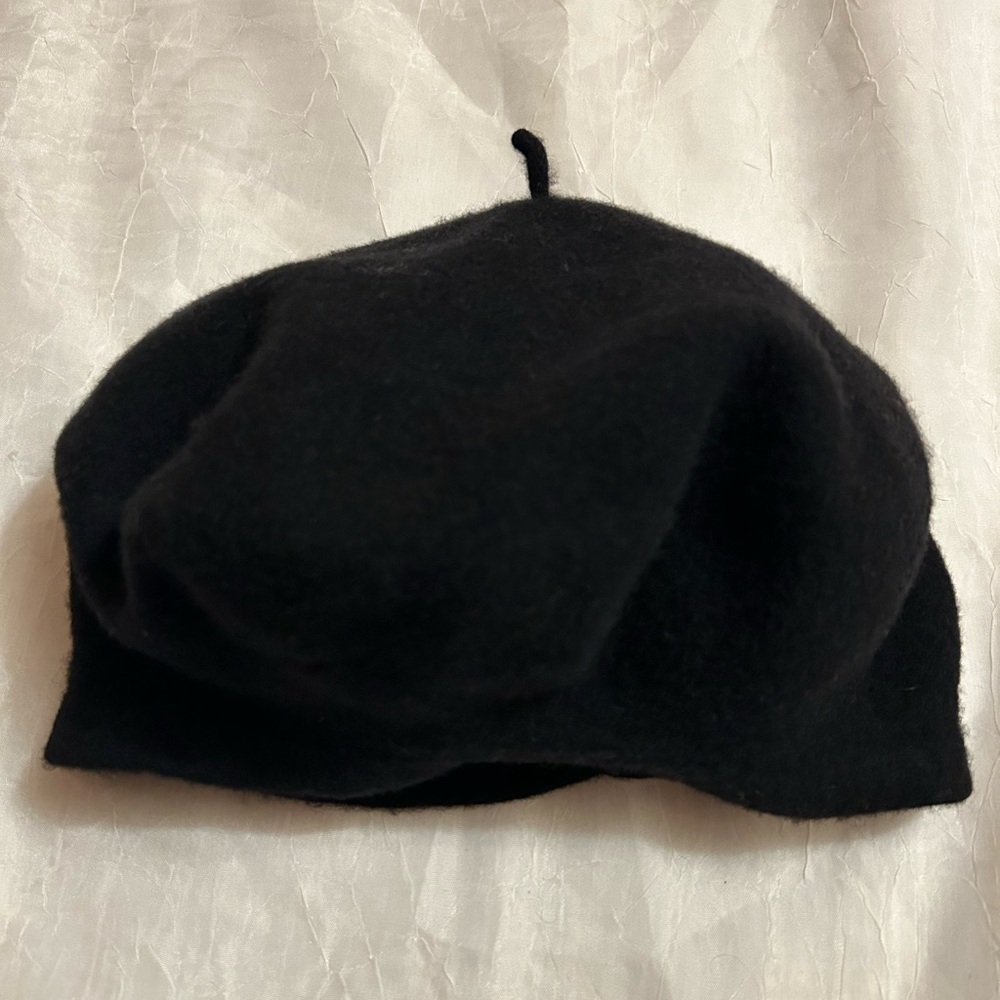 Beret Womens 100% Wool Black Basque Beret Hat